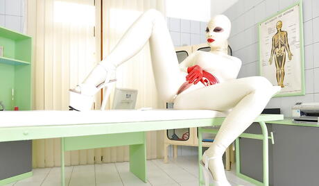 Stunning british milf Latex Lucy in uniform loves painful bdsm sex 